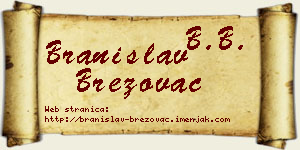 Branislav Brezovac vizit kartica